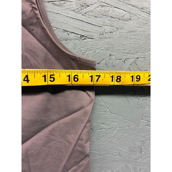 Theory Sleeveless Button Down Shirt Women’s Size P Taupe Collared Stretch Silk - Picture 6 of 8